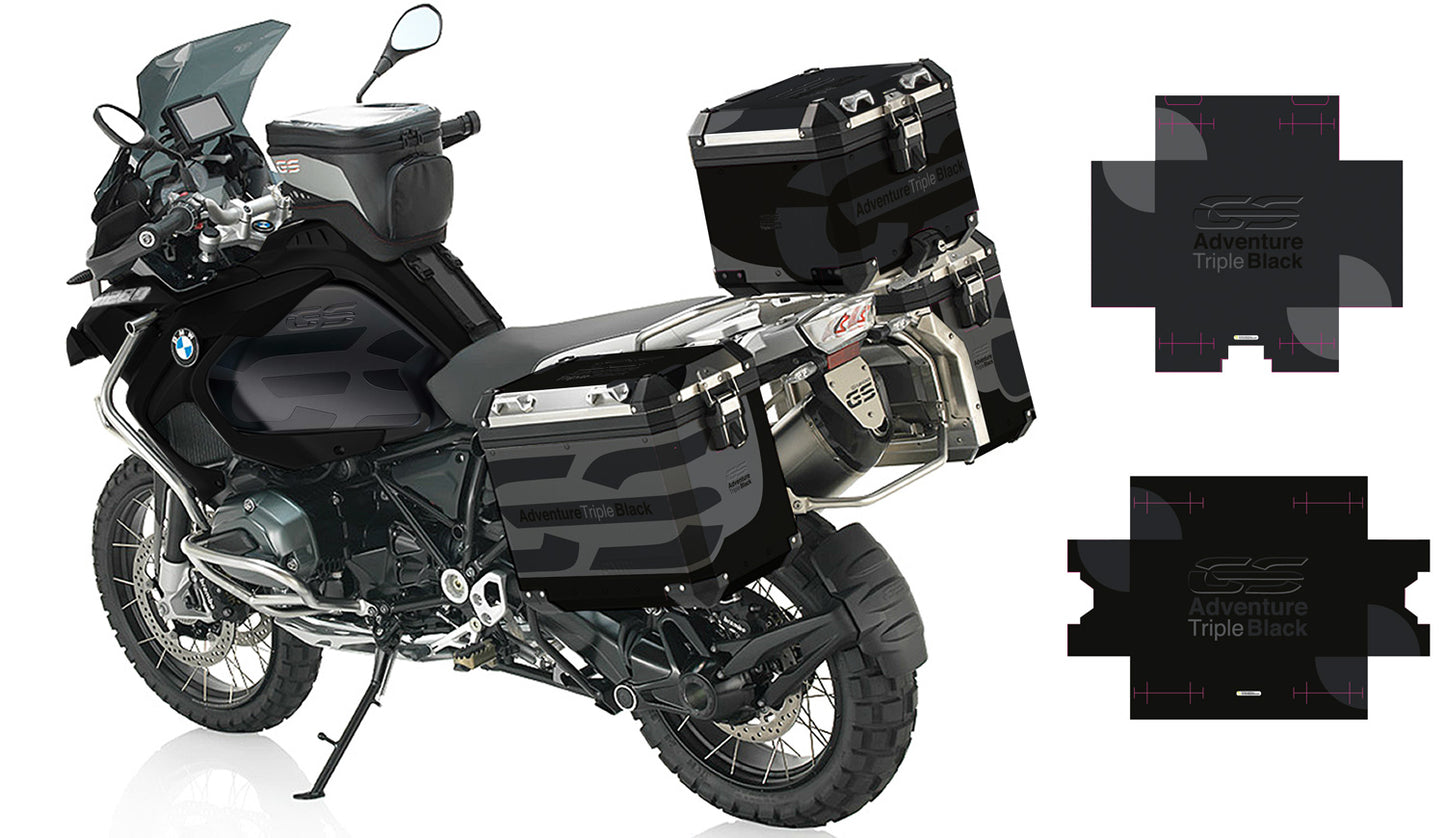 R1200 GSA Triple Black Pannier Decals