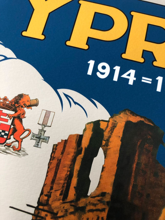 Ypres Cloth Hall 1914-18 WW1 Art Print