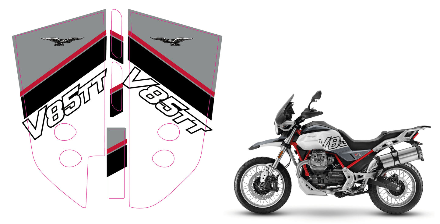 Moto Guzzi V85TT Aftermarket Fender Decals (All Colours Here)