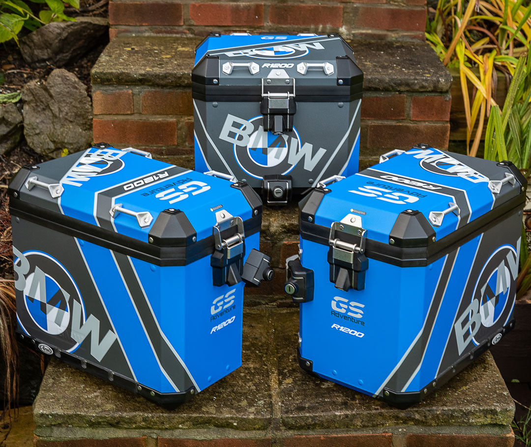 Gs Rallye Box Stiker R1200 GSA Rallye Blue Bold Stripes Pannier Decals – Mark Anstey Prints