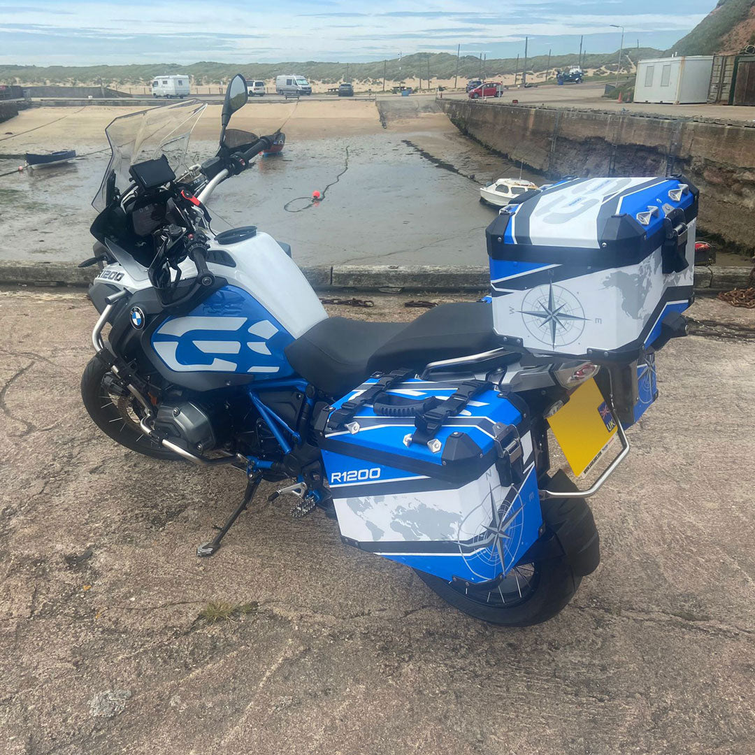 BMW R1200 GSA Rallye Blue World & Compass Decals – Mark Anstey Prints